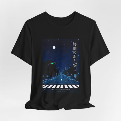 After the Last Train - Moonlit Empty Crossing Tee