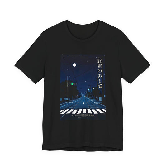 After the Last Train - Moonlit Empty Crossing Tee