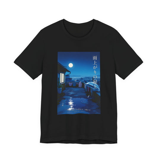 Rooftop After Rain - Moon Puddles & Left-Out Laundry Tee
