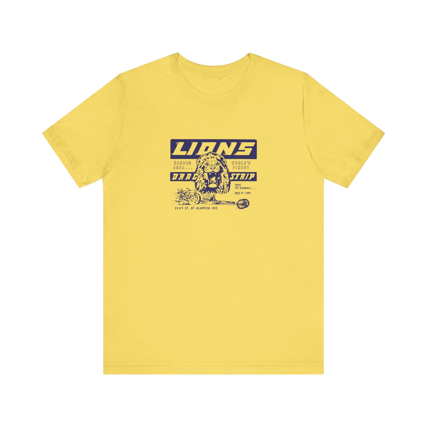 Lions Drag Strip Tee Worn by Cliff Booth(Brad Pitt)